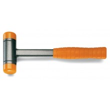 Rückschlagfreier Hammer mit auswechselbaren Kunststoffaufsätzen, Stiel aus Stahl